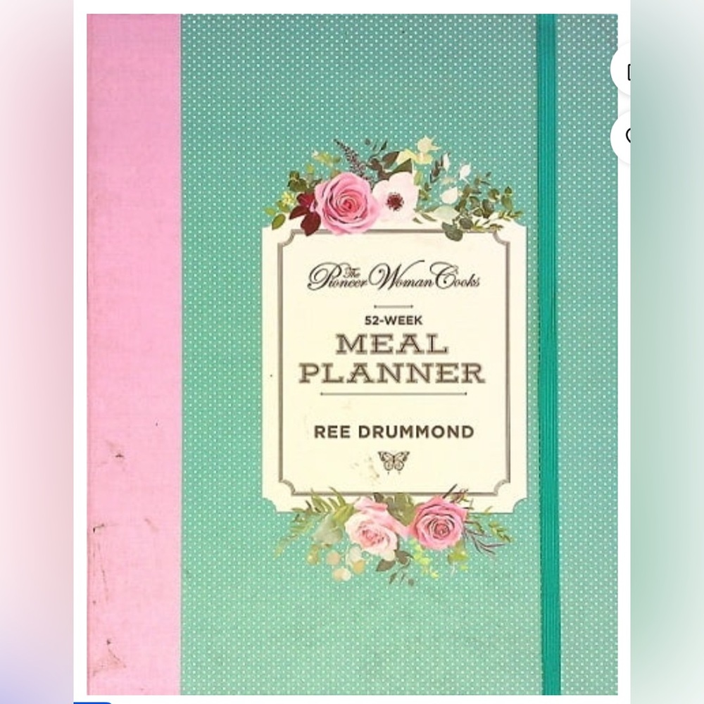 The Pioneer Woman Floral 52 Week Meal Planner - Green and Pink